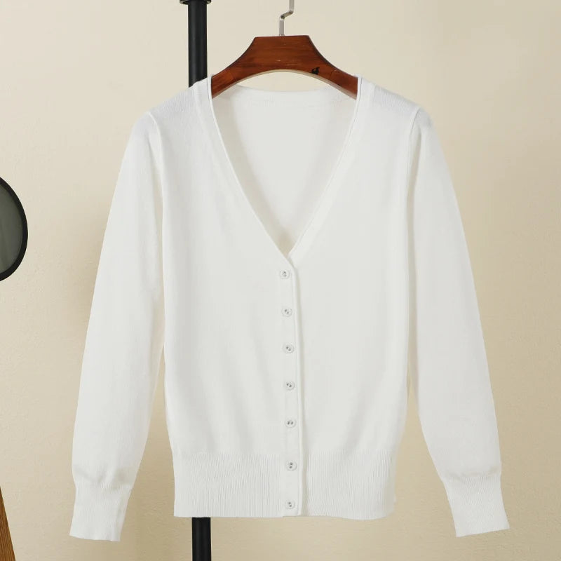 Cardigan Feminio branco