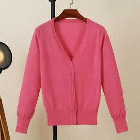 Cardigan Feminio Rosa